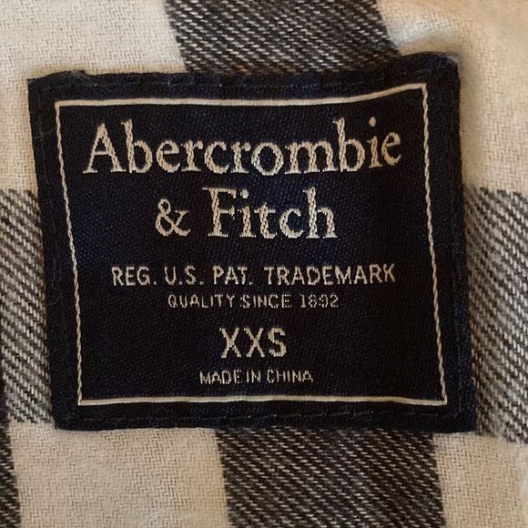 Abercrombie & Fitch Black&White Flannel Button Down Top Size XXS - Picture 9 of 11